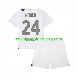 AC Milán Dres Simon Kjaer 24 Venkovní Fotbalové Dresy pro Děti 2023-2024 Krátký rukáv
