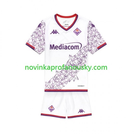 ACF Fiorentina Dres Venkovní Fotbalové Dresy pro Děti 2023-2024 Krátký rukáv