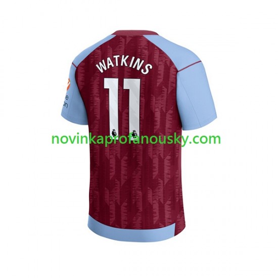 Aston Villa Dres Ollie Watkins 11 Domácí Fotbalové Dresy pro Muže 2023-2024 Krátký rukáv
