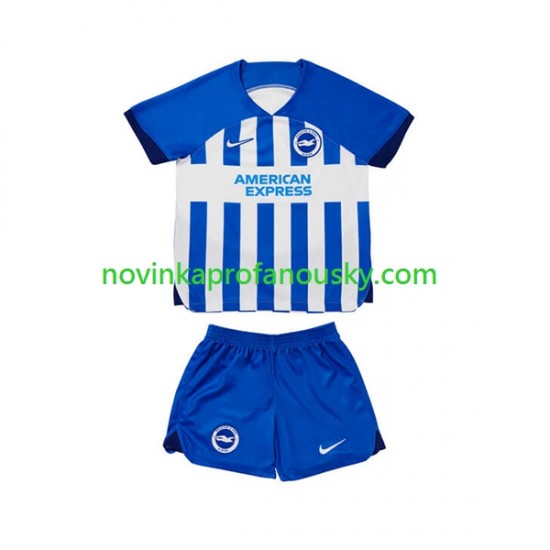 Brighton & Hove Albion Dres Domácí Fotbalové Dresy pro Děti 2023-2024 Krátký rukáv