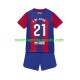 FC Barcelona Dres Frenkie de Jong 21 Domácí Fotbalové Dresy pro Děti 2023-2024 Krátký rukáv
