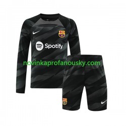 FC Barcelona Dres Brankářské Venkovní Fotbalové Dresy pro Děti 2023-2024 Dlouhý rukáv