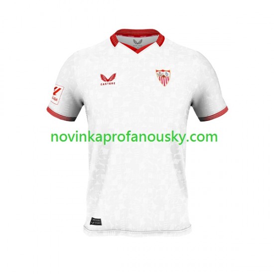 Sevilla FC Dres Domácí Fotbalové Dresy pro Muže 2023-2024 Krátký rukáv