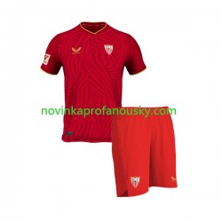 Sevilla FC Dres Venkovní Fotbalové Dresy pro Děti 2023-2024 Krátký rukáv