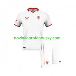 Sevilla FC Dres Domácí Fotbalové Dresy pro Děti 2023-2024 Krátký rukáv