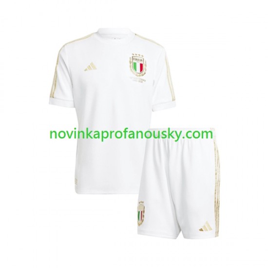 Itálie Dres Anniversary Domácí Fotbalové Dresy pro Děti 2023 Krátký rukáv