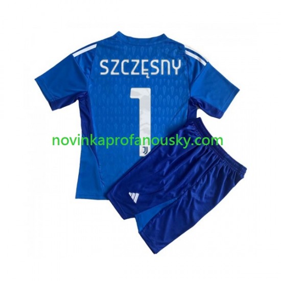 Juventus Dres Wojciech Szczesny 1 Brankářské Domácí Fotbalové Dresy pro Děti 2023-2024 Krátký rukáv
