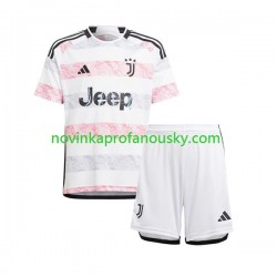 Juventus Dres Venkovní Fotbalové Dresy pro Děti 2023-2024 Krátký rukáv
