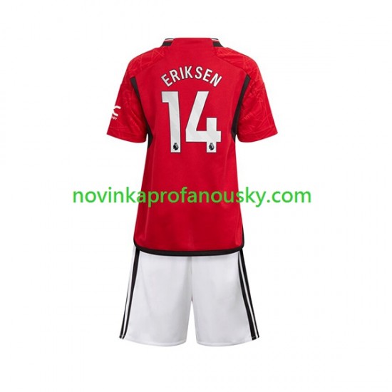 Manchester United Dres Eriksen 14 Domácí Fotbalové Dresy pro Děti 2023-2024 Krátký rukáv