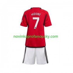 Manchester United Dres Mount 7 Domácí Fotbalové Dresy pro Děti 2023-2024 Krátký rukáv