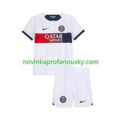 Paris Saint-Germain Dres Venkovní Fotbalové Dresy pro Děti 2023-2024 Krátký rukáv