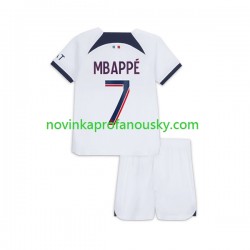 Paris Saint-Germain Dres Mbappé Kylian 7 Venkovní Fotbalové Dresy pro Děti 2023-2024 Krátký rukáv