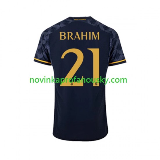 Real Madrid Dres Brahim Diaz 21 Venkovní Fotbalové Dresy pro Muže 2023-2024 Krátký rukáv