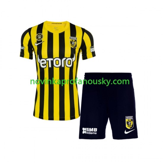 SBV Vitesse Dres Domácí Fotbalové Dresy pro Děti 2022-2023 Krátký rukáv