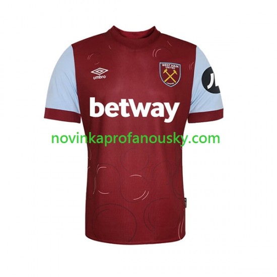 West Ham United Dres Domácí Fotbalové Dresy pro Muže 2023-2024 Krátký rukáv