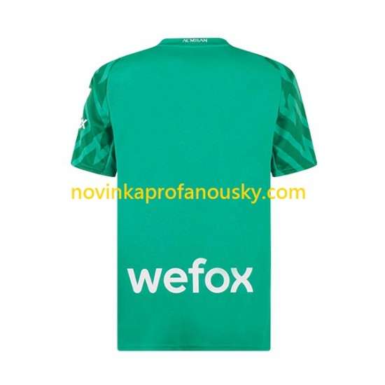 AC Milán Dres Brankářské Domácí Fotbalové Dresy pro Muže 2023-2024 Krátký rukáv