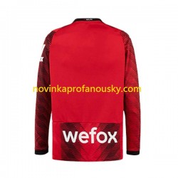 AC Milán Dres Domácí Fotbalové Dresy pro Muže 2023-2024 Dlouhý rukáv