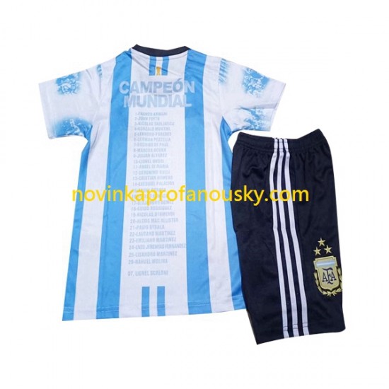 Argentina Dres All Stars Domácí Fotbalové Dresy pro Děti 2023 Krátký rukáv