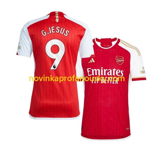 Arsenal Dres Gabriel Jesus 9 Domácí Fotbalové Dresy pro Muže 2023-2024 Krátký rukáv