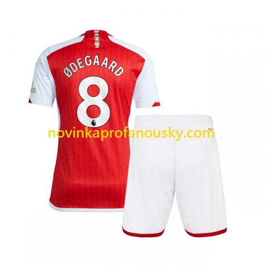 Arsenal Dres Martin Odegaard 8 Domácí Fotbalové Dresy pro Děti 2023-2024 Krátký rukáv