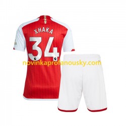 Arsenal Dres Xhaka 34 Domácí Fotbalové Dresy pro Děti 2023-2024 Krátký rukáv