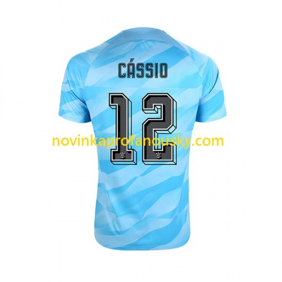 Corinthians Dres Cassio 12 Brankářské Domácí Fotbalové Dresy pro Muže 2023-2024 Krátký rukáv