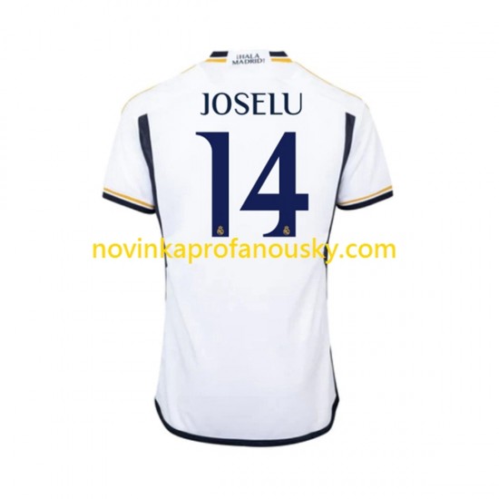 Real Madrid Dres JOSELU 14 Domácí Fotbalové Dresy pro Muže 2023-2024 Krátký rukáv