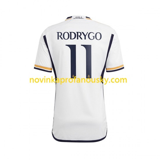 Real Madrid Dres Rodrygo Goes 11 Domácí Fotbalové Dresy pro Muže 2023-2024 Krátký rukáv