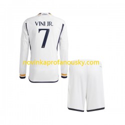 Real Madrid Dres Vinicius Junior 7 Domácí Fotbalové Dresy pro Děti 2023-2024 Dlouhý rukáv