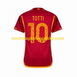 AS Řím Dres Totti 10 Domácí Fotbalové Dresy pro Muže 2023-2024 Krátký rukáv