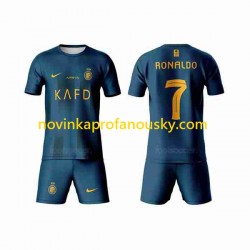 Dres Al-Nassr Ronaldo 7 Venkovní Fotbalové Dresy pro Děti 2023-2024 Krátký rukáv