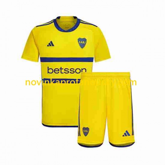 Dres Boca Juniors Venkovní Fotbalové Dresy pro Děti 2023-2024 Krátký rukáv