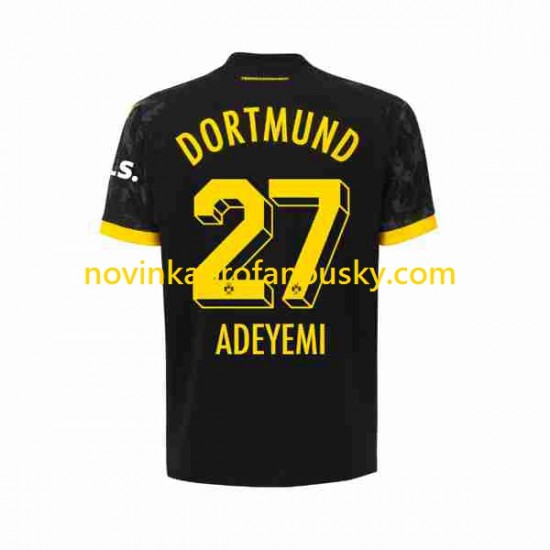 Borussia Dortmund Dres Karim Adeyemi 27 Venkovní Fotbalové Dresy pro Muže 2023-2024 Krátký rukáv