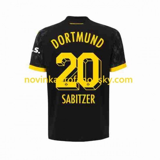 Borussia Dortmund Dres Marcel Sabitzer 20 Venkovní Fotbalové Dresy pro Muže 2023-2024 Krátký rukáv