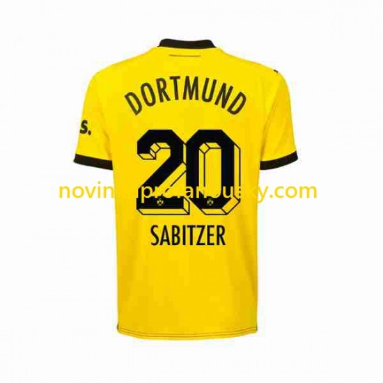 Borussia Dortmund Dres Marcel Sabitzer 20 Domácí Fotbalové Dresy pro Muže 2023-2024 Krátký rukáv