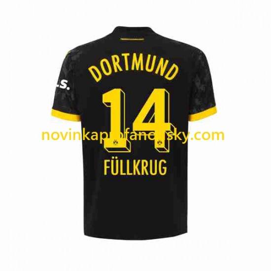 Borussia Dortmund Dres Niclas Fullkrug 14 Venkovní Fotbalové Dresy pro Muže 2023-2024 Krátký rukáv