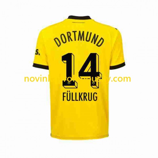 Borussia Dortmund Dres Niclas Fullkrug 14 Domácí Fotbalové Dresy pro Muže 2023-2024 Krátký rukáv