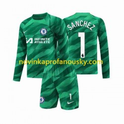 Chelsea Dres Robert Sanchez 1 Brankářské Alternativní Fotbalové Dresy pro Děti 2023-2024 Dlouhý rukáv