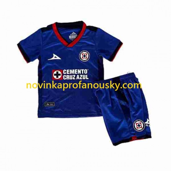 Cruz Azul Dres Domácí Fotbalové Dresy pro Děti 2023-2024 Krátký rukáv