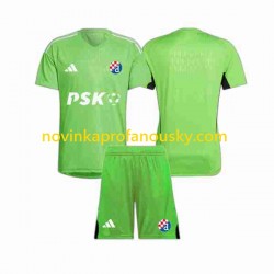Dinamo Záhřeb Dres Brankářské Domácí Fotbalové Dresy pro Děti 2023-2024 Krátký rukáv