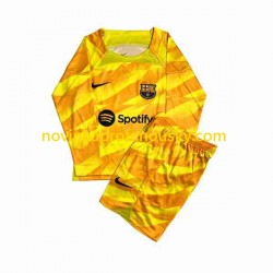 FC Barcelona Dres Brankářské Čtvrtý Fotbalové Dresy pro Děti 2023-2024 Dlouhý rukáv