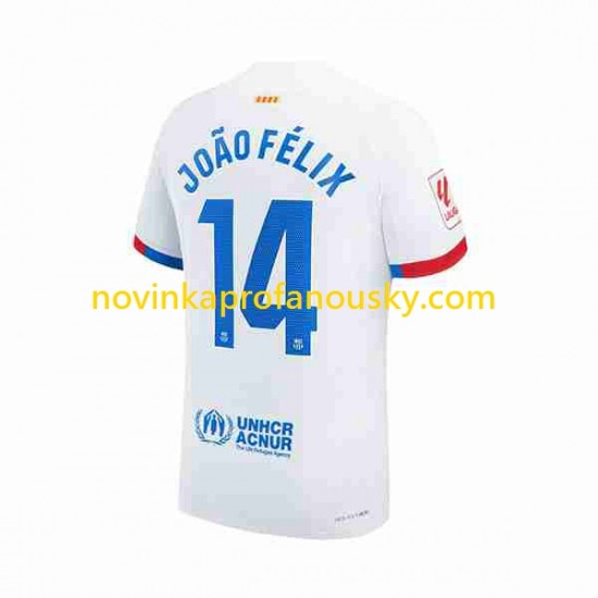 FC Barcelona Dres Joao Felix 14 Venkovní Fotbalové Dresy pro Muže 2023-2024 Krátký rukáv