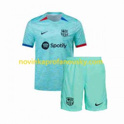 FC Barcelona Dres Alternativní Fotbalové Dresy pro Děti 2023-2024 Krátký rukáv