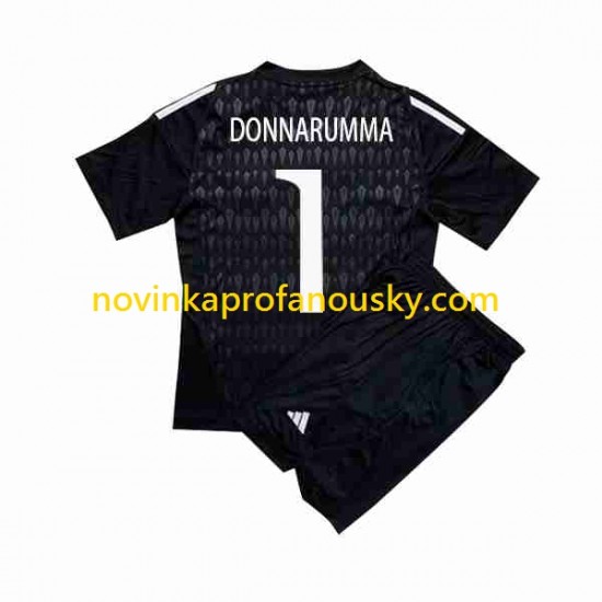 Itálie Dres Donnarumma 1 Brankářské Venkovní Fotbalové Dresy pro Děti 2023 Krátký rukáv