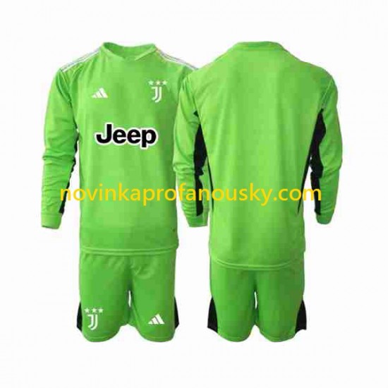 Juventus Dres Brankářské Alternativní Fotbalové Dresy pro Děti 2023-2024 Dlouhý rukáv