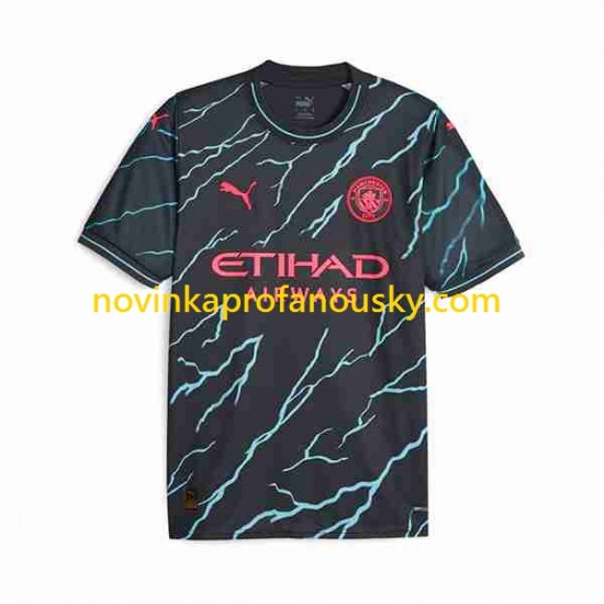 Manchester City Dres Haaland 9 Special Printing Alternativní Fotbalové Dresy pro Muže 2023-2024 Krátký rukáv