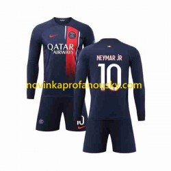 Paris Saint-Germain Dres Neymar Jr 10 Domácí Fotbalové Dresy pro Děti 2023-2024 Dlouhý rukáv