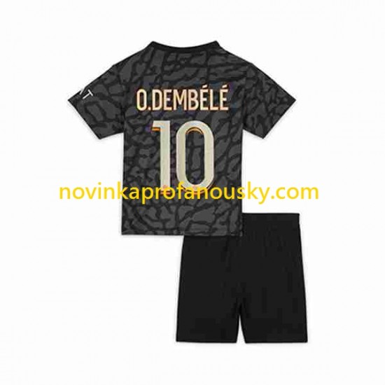 Paris Saint-Germain Dres O.Dembele 10 Alternativní Fotbalové Dresy pro Děti 2023-2024 Krátký rukáv