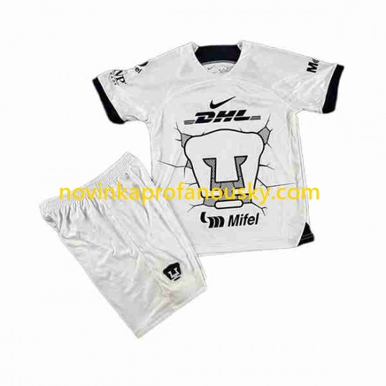 Pumas UNAM Dres Domácí Fotbalové Dresy pro Děti 2023-2024 Krátký rukáv