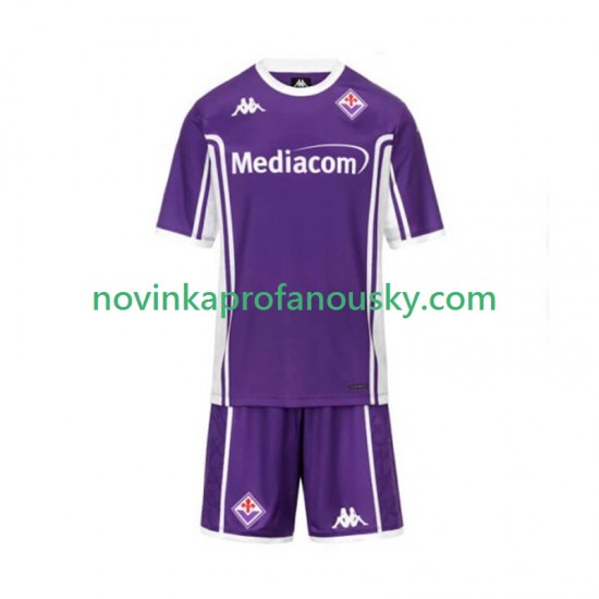 ACF Fiorentina Dres Domácí Fotbalové Dresy pro Děti 2025-2026 Krátký rukáv